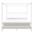 thumbnail image 3 of Pemberly Row Transitional Metal King Size Canopy Bed in White, 3 of 12