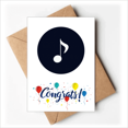thumbnail image 1 of Cartes de Mariage Noires Notes de Musique Blanches Enveloppes de Félicitations, 1 of 3