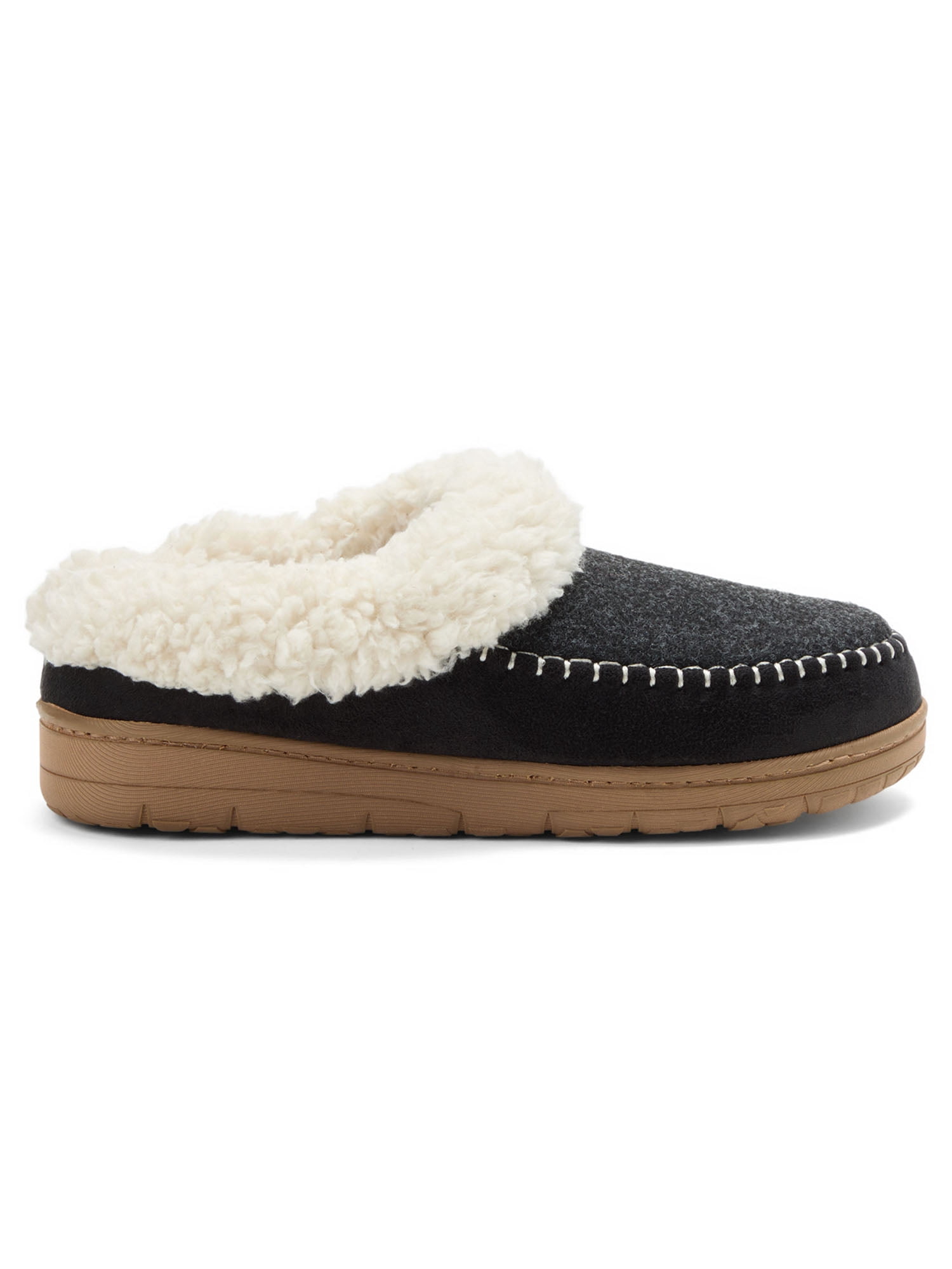 Dearfoams Women’s Cozy Comfort Moc Toe Clog Slippers