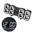 thumbnail image 4 of 3D Electronic Clock, Digital Alarm Clock Stereo Digital Intelligent Voice Control  For Wall For Desktop Black Shell White Word, 4 of 8