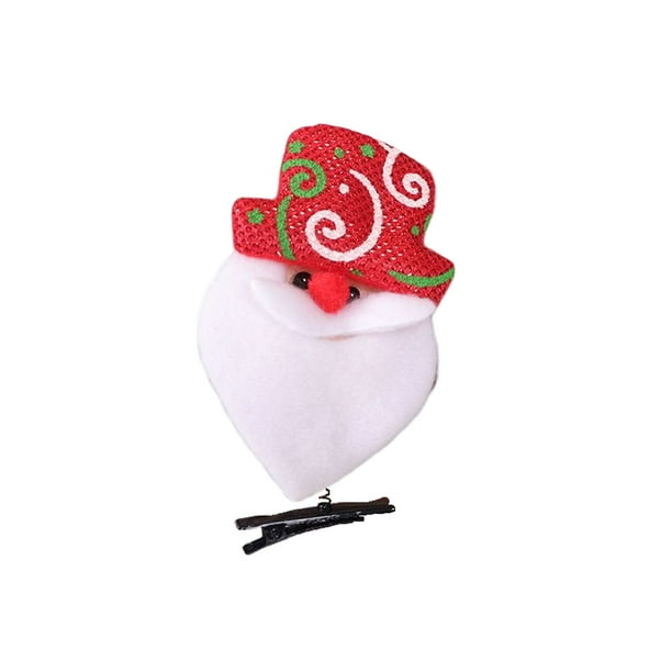 Inteprter Pinzas para el pelo de Navidad, pasadores de tela para Cosplay, accesorios para mujeres, horquillas para el pelo, accesorios de estilo de Kits de decoración para fiestas Papá Noel Inteprter HA069931-01