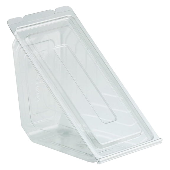 Clear Hinged Sandwich Wedge Container - 250 Per Case