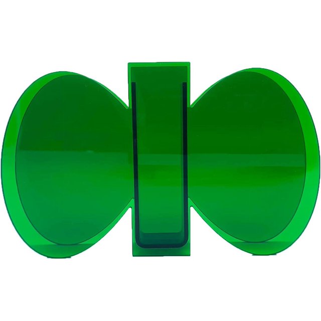 Florero, pequeño soporte para ramo, jarrones acrílicos, florero transparente, decoración contemporánea para el hogar, oficina, boda (hoja verde)