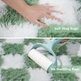 thumbnail image 4 of Area Rugs for Bedroom Living Room,5x8 Green and White Fluffy Soft Checkered Rug Fuzzy Shag Shaggy Carpet, Indoor Plush Floor Rugs for Kids Boys Girls Teen Dorm Nursery Home Decor, 4 of 15