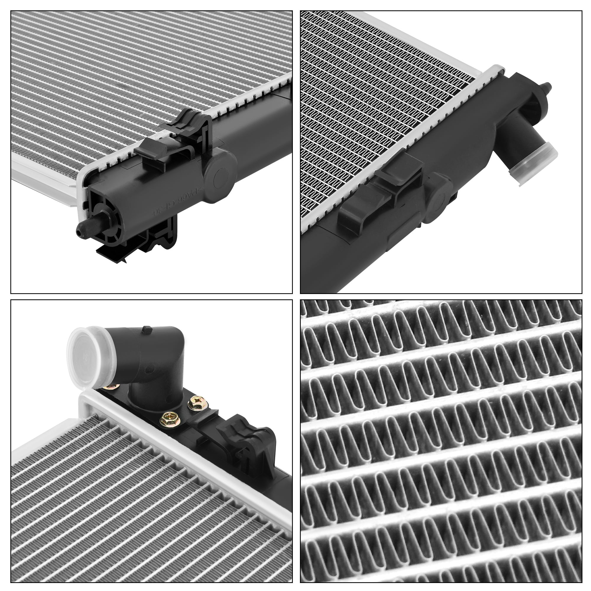LEDKINGDOMUS Aluminum Radiator for Mitsubishi Lancer 2008 2009 2010 2011 2012 2013 2014 Outlander 2010 2011 2012 2013, Compatible with 2.0L 2.4L 3.0L V6 Engines, Direct Fit