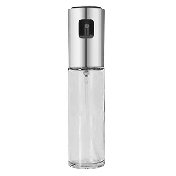 Oil Sprayer for Cooking, 1 Pc Upgraded Olive Oil Spray Bottle Mister Refillable with Scale Air Fryer Accessories for Kitchen, Salad, Baking, BBQ, Frying, 1.57x6.69 Inch, Silver