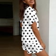 thumbnail image 6 of Goodtrade8 Pajama Sets for Women Petite Casual Short Sleeve Sleepwear V-Neck Printed Holiday Woman Pajamas, 6 of 7