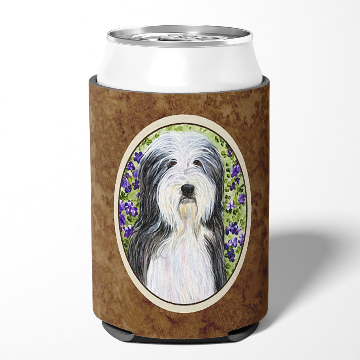 Caroline's Treasures SS8022CC Bearded Collie Can or Bottle Hugger, Can Hugger, multicolor