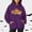 Dark Purple, variant on Women's Hoodies Sweatshirts Women Halloween Sweatshirt Pumpkin Print Long Sleeve Casual Pocket Pullover Hoodie Orange XXL