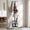 Black, variant on LEDREM Freestanding Coat Rack with 6 Hooks & 2 Triangular Shelves, Industrial Hall Tree for Clothes, Hats, Bags – Rustic Brown & Black