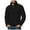 Black, variant on Kureaily Men Solid Color Zipper Stand Up Collar Cardigan Fleece Jacket Casual Loose Business Trend Comfortable Jacket