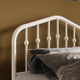 thumbnail image 3 of Sifurni Twin Size Bed Frame, Heavy Duty Metal Platform Bed with Vintage Victorian Headboard & Footboard, White, 3 of 8