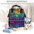 thumbnail image 4 of Wukai Pride Rainbow Mummy Backpac,&nbsp;Diaper Bag Purse Breast Pump Bag Purse Diaper Bag for swim,gym,workout,large capacity backpack, 4 of 5