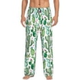 thumbnail image 2 of Picia Cactus Plants1 Mens Soft Woven Cotton Elastic Waistband Sleep Pajama Pant Lounge Sleep Pant With Pockets And Drawstring-Small, 2 of 9