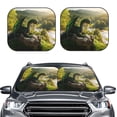 thumbnail image 2 of Fotbe Deep Forest Stone Green Dragon Juego de 2 Piezas de Parasoles para Parabrisas | Bloqueador Solar para Auto | Accesorios Plegables para Protección Solar Interior-Large, 2 of 6