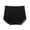 Black, variant on Kmdttou Panties for Women Pack Cotton Ladies Comfortable Solid Color Large Size Abdominal Panties Hight Waiste Underpants (Regular & Plus Size)