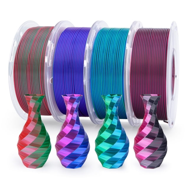 Filamento para impresora 3D ELEGOO Silk PLA 1,75 mm +/- 0,05 mm 4x250 g