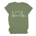 thumbnail image 4 of zbxnLI Valentine's Day Shirts for Women's Graphic Top Crew Neck Short Sleeve T Shirt Ladies Casual Basic Tee, 4 of 7