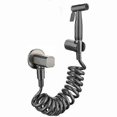 thumbnail image 2 of Gunmetal Gray Bidet Sprayer Douche Toilet Kit Brushed Gray Brassshattaf Shower Head Copper Valve Set Jet Bidet Faucet Gd12, 2 of 3
