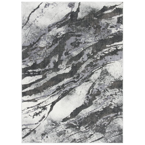 SAFAVIEH Pacific Nick Abstract Area Rug, Dark Grey/Light Grey, 5'3" x 7'7"