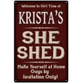 thumbnail image 1 of KRISTA'S She Shed Red Sign Lady Cave 8 x 12 High Gloss Metal 208120088391, 1 of 1