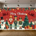 thumbnail image 5 of Festive Design Merry Christmas Decorative Banner Nutcracker Theme Holiday Backdrop for Winter Celebration Indoor Decoration Kids Party, 5 of 9