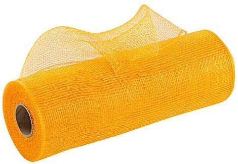 Christmas Wreath Maker Deco Mesh - 10' x 10 Yards, Yellow Gold, Fall, Thanksgiving