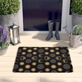 thumbnail image 2 of Black Gold Sun Moon Pattern Flannel Non Slip Door Rugs,Washable Door Mats Indoor,Decorative Door Mats,Dirt-Resistant and Absorbent Doormat for Entrance,Bedroom,Kitchen,Bathroom,31.5x17in(80x43cm), 2 of 4