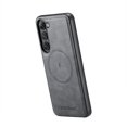 thumbnail image 6 of Magnetic Phone Case for Samsung Galaxy S23, Classic Business Shockproof Protective Compatible with MagSafe Charging PU Leather Back Case for Men Women for Samsung Galaxy S23 - Gray, 6 of 7