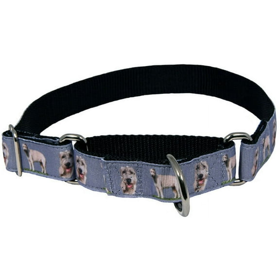 Country Brook Petz® Wolf Hound Grosgrain Ribbon Martingale Dog Collar Limited Edition, Large