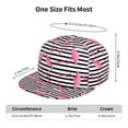 thumbnail image 6 of Gaeub Flamingos Flat Bill Snapback Hats Baseball Caps with Adjustable for Running Workouts and Outdoor Activities, 6 of 9