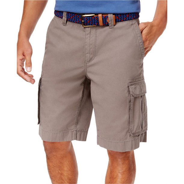 Tommy Hilfiger Mens Cotton Casual Cargo Shorts, Gris, 33 Tommy Hilfiger Carga