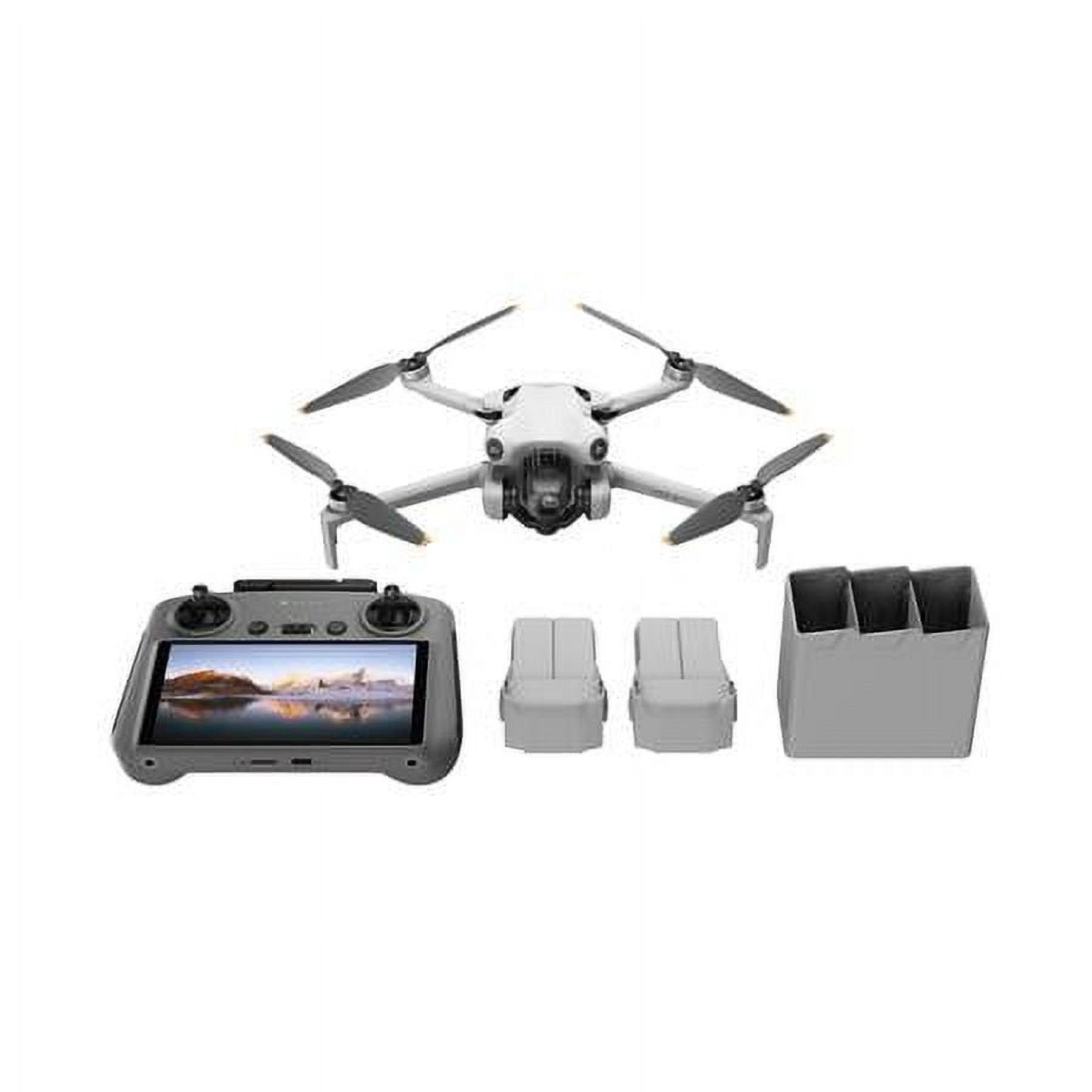 DJI Mini 4 Pro Drone Fly More Combo Plus, Bundle with Claw Lanyard Mounting System, Landing Pad, Strobe Light and 64GB Memory Card