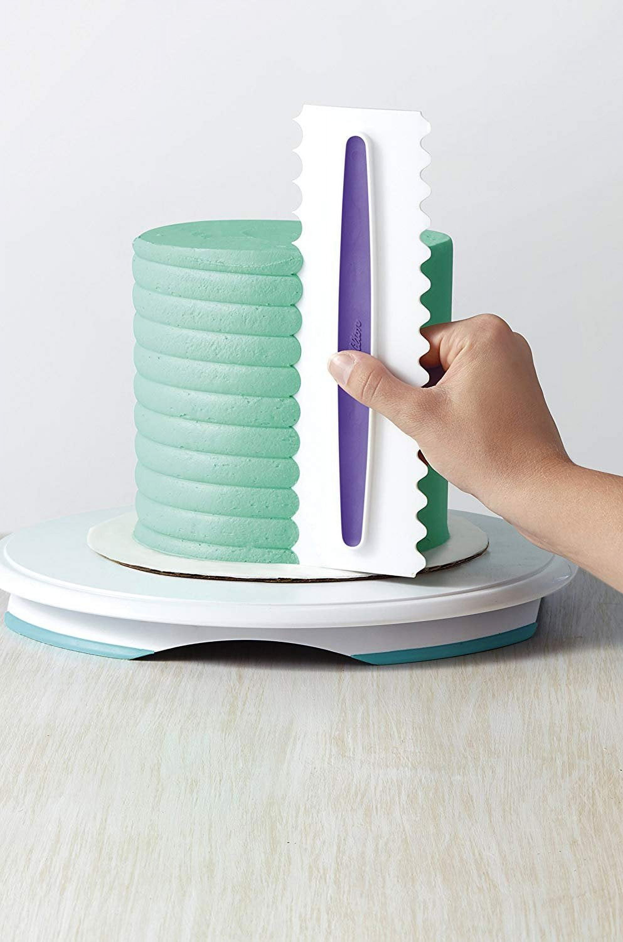EIMELI Cake Scraper, Stainless Steel Cake Smoother Cake Icing Smoother Comb  9 inch Patterned Edge Decorating Comb - Walmart.com