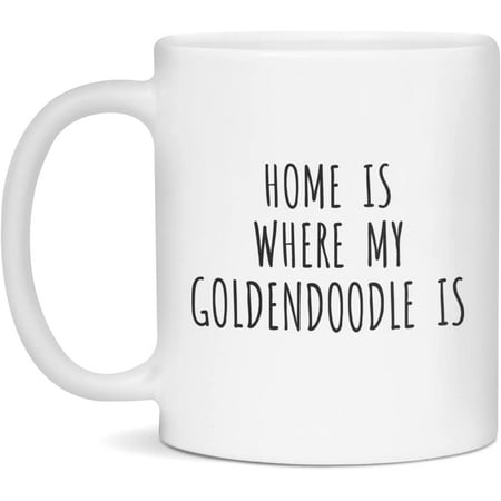 

Home Is Where My Goldendoodle Is Coffee Mug Dog Lover Gift 11-Ounce White