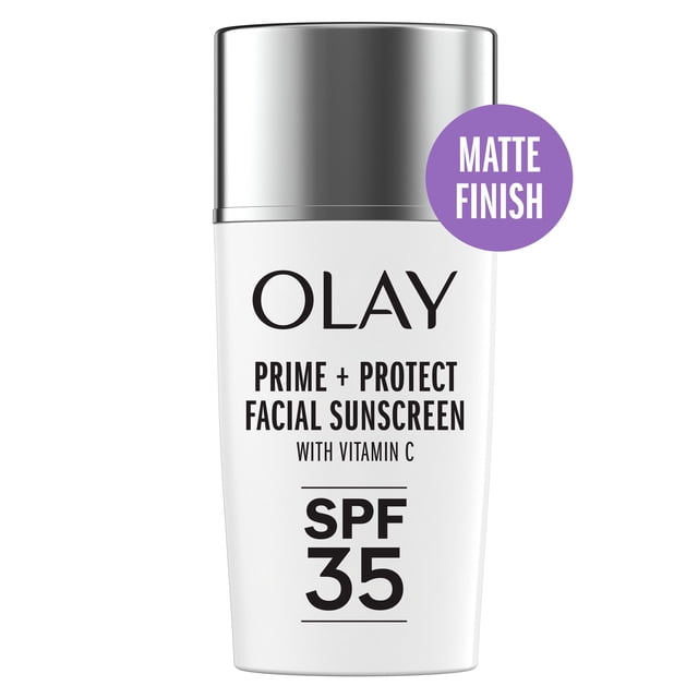 Olay Prime & Protect SPF 35 Face Sunscreen , Matte Finish SPF Makeup Primer and Lightweight Sunscreen for All Skin Types