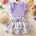 thumbnail image 2 of TAmten 18-24 Month Girl Clothes Ruffled Sleeveless Top Skirt 2pcs Toddler Girl Summer Clothes(Purple,2-3 Years), 2 of 7