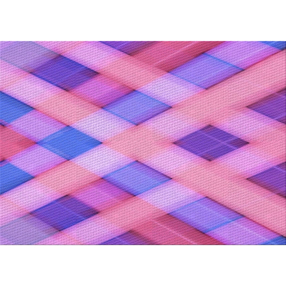 Ahgly Company Indoor Rectangle Patterned Violet Purple Area Rugs, 7' x 9'