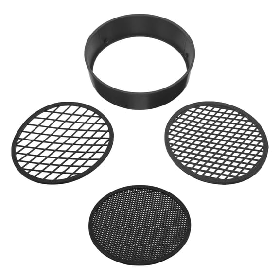Pawsdot Soil Sifter Set, Black Plastic, Versatile Sieve Sizes, Fine Mesh, Durable for Soil Sand