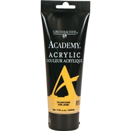 UPC: 0014173376251 | Grumbacher Academy Acrylic  200ml Tube  Yellow Ochre Light