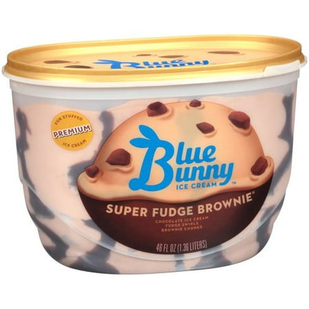 Blue Bunny Frozen Premium Super Fudge Brownie Ice Cream, 46 oz ...