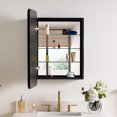 thumbnail image 5 of ANGELES HOME 20" x 30" Mirror Medicine Cabinet, Recessed or Surface Mount Medicine Cabinet with Mirror, Bathroom Mirror Cabinet with 3 Shelves Storage, 5 of 9