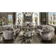 thumbnail image 3 of ACME Versailles Chaise avec 1 Coussin en Velours & Platine Antique, 3 of 3