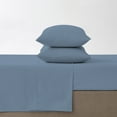 thumbnail image 5 of Color Sense Ensemble de Draps 4 Pcs en Percale 100 % Coton Frais et Net Très Grand Bleu, 5 of 5
