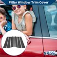 thumbnail image 2 of Unique Bargains Door Pillar Window Trim for Lincoln MKX 2007-2014 Front Rear Left Right Anti Scratch Sticker Pillar Posts Door Outer Exterior Cover 8 Pcs Carbon Fiber Pattern Black, 2 of 8