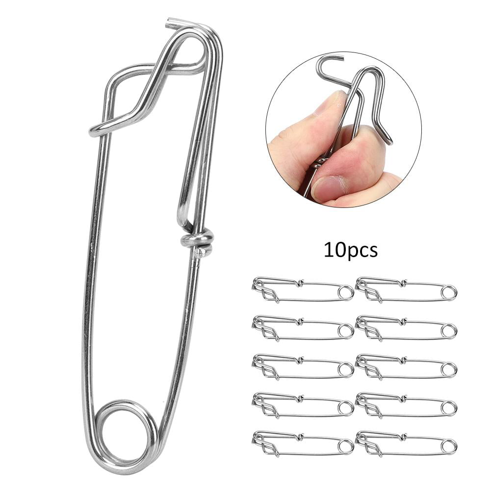 Pack of 10 Long Line Clip Stainless Steel Snap Longline Branch Hanger Tuna Clip 