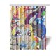 thumbnail image 1 of Cortina de Ducha ABPHQTO Graffiti Tela Impermeable 150x180 cm, 1 of 2