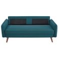 thumbnail image 6 of Home Square 2 Piece Contemporary Modern Polyester Fabric Sofa Set in Teal Blue, 6 of 8