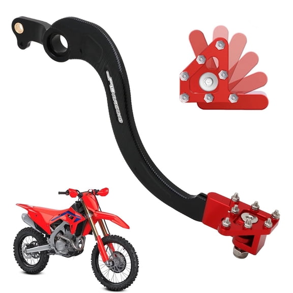 Dirt Bike Rear Foot Brake Pedal Foot Lever CNC for Honda CRF250R 2004-2024 CRF450R 2005-2024 CRF450RX 2017-2024 CRF250RX 2019-2024 Motorcycle
