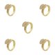 thumbnail image 2 of Jumpingount Anillo de dedo abierto con anillo de plata ajustable único para mujer, anillo con colgante de corazón, anillo ajustable de oro Type2 NO2, 2 of 6